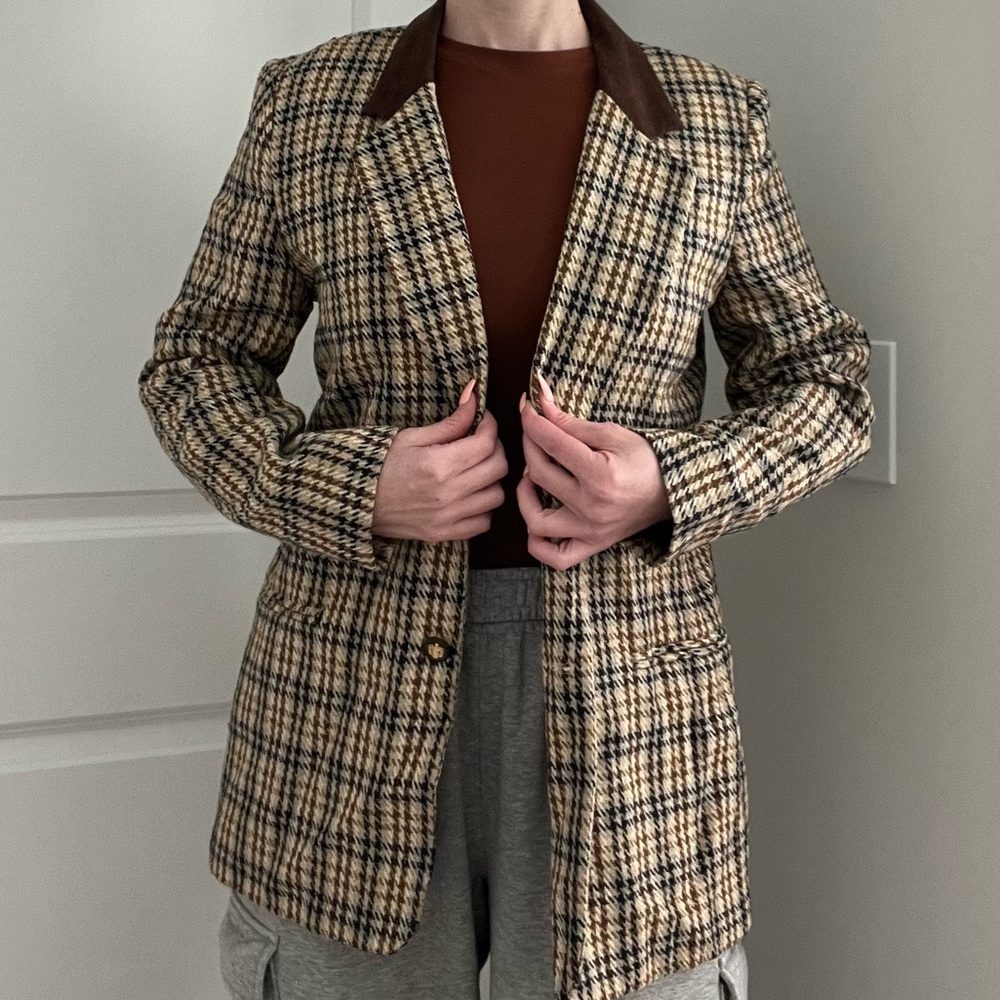 Vintage Houndstooth Blazer